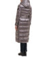 ფოტო #2 პროდუქტის Karl Lagerfeld Womens Shine Hooded Belted Puffer Coat
