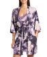 ფოტო #5 პროდუქტის Women's Violette Floral Knit Wrap Robe