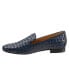 Trotters Gracie T2006-400 Womens Blue Narrow Leather Loafer Flats Shoes 7