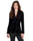 Фото #1 товара Куртка с длинными рукавами Bar III для женщин с завязками из двуниточной ткани, создана для Macy's