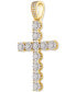 ფოტო #2 პროდუქტის Diamond Cross Pendant (2-1/2 ct. t.w.) in 10k Gold & White Gold