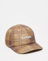 Kickers baseball cap in brown check