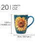 Golden Sunflowers Set of 4 Mugs