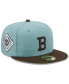 Фото #1 товара Men's Light Blue and Brown Boston Braves Cooperstown Collection 1914 World Series Beach Kiss 59FIFTY Fitted Hat