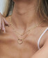 ფოტო #3 პროდუქტის Crystal Heart Drop Layered Necklace, Set of 2