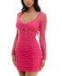 Juniors' Ruched Bodycon Dress