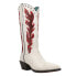 Corral Boots Tall Embroidered Studded Pointed Toe Cowboy Womens White Casual Bo