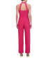 Women's Stretch-Crepe Tie-Neck Sleeveless Jumpsuit