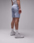 Фото #6 товара Topman elasticated waist linen short in blue