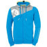 Толстовка Kempa Core 2.0 Full Zip Kempa Blue / Dark Grey Melange, XL - фото #1