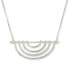 ფოტო #2 პროდუქტის Silver-Tone Openwork Half-Circle Pendant Necklace, 17" + 3" extender