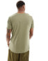 Alpha chest logo t-shirt in olive green