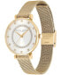 ფოტო #2 პროდუქტის Women's T-Bar Gold-Tone Stainless Steel Mesh Bracelet Watch 32mm