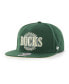 Фото #2 товара Men's Hunter Green Milwaukee Bucks High Post Captain Snapback Hat