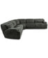 Фото #9 товара Sebaston 5-Pc. Fabric Sectional with 3 Power Motion Recliners, Created for Macy's