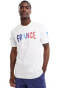 Фото #1 товара Le Coq Sportif – Equipe De France Paris 2024 Olympics – T-Shirt in Marshmallow mit Rückenprint