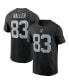 Фото #3 товара Men's Darren Waller Black Las Vegas Raiders Name and Number T-shirt