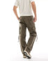 Weekday Yuni convertible zip cargo trousers in washed khaki