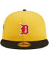 Фото #3 товара Men's Yellow, Black Detroit Tigers Grilled 59FIFTY Fitted Hat