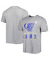 Фото #1 товара Men's Heathered Gray Los Angeles Rams Combine Authentic Red Zone T-shirt