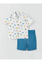 Фото #1 товара Костюм для малышей LC WAIKIKI Двухшортный комплект с рубашкой и шортами для малышей 2в1