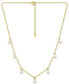 ფოტო #3 პროდუქტის Cultured Freshwater Pearl (5mm) Dangle Collar Necklace, 16" + 2" extender, Created for Macy's