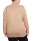 ფოტო #4 პროდუქტის Plus Size Long Sleeve Turtleneck Sweater