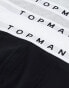 Topman 3 pack trunks in black with black waistbands