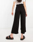 ONLY ruched waist culottes in black