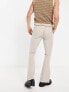 ASOS DESIGN skinny flared smart trousers in stone