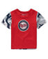 ფოტო #5 პროდუქტის Newborn and Infant Boys and Girls Red, Navy Minnesota Twins Pinch Hitter T-shirt and Shorts Set