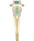 ფოტო #4 პროდუქტის Emerald (5/8 ct. t.w.) & Diamond (5/8 ct. t.w.) Statement Ring in 14k Gold Over Sterling Silver