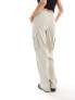 Фото #7 товара ONLY Tall wide leg cargo trousers in beige