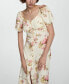 Women's Buttoned Linen-Blend Dress