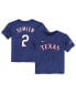 ფოტო #1 პროდუქტის Toddler Boys and Girls Marcus Semien Royal Texas Rangers 2023 World Series Champions Name and Number T-shirt