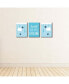 Фото #3 товара Baby Boy - Blue Nursery Wall Art Room Decor - 7.5 x 10 inches - Set of 3 Prints