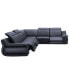 Фото #4 товара Daisley 5-Pc. Leather "L" Shaped Sectional Sofa with 3 Power Recliners