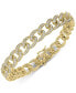 ფოტო #4 პროდუქტის Mens' Diamond Curb Link Bracelet (6 ct. t.w.) in 10k Gold