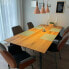 Massiver Tisch mit Metallbeinen VITA II