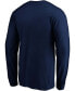 Фото #3 товара Men's Navy Seattle Kraken Primary Logo Big and Tall Long Sleeve T-shirt