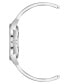 ფოტო #2 პროდუქტის Women's Three Hand Quartz Pink Enamel and Silver-tone Alloy Bangle Watch, 33mm