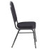 Фото #1 товара Hercules Series Crown Back Stacking Banquet Chair In Black Patterned Fabric - Silver Vein Frame