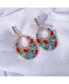 ფოტო #2 პროდუქტის Women's White Stone Drop Earrings