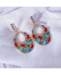 Women's White Stone Drop Earrings