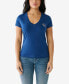 ფოტო #1 პროდუქტის Women's Short Sleeve Foil Horseshoe V-neck T-shirt