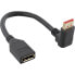 Фото #1 товара InLine DisplayPort 1.4 adapter cable M/F - 8K4K - upward angled - black/gold