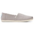 Фото #1 товара TOMS Alpargata Classic Slip On Mens Grey Casual Shoes 10015912T