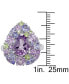 Multi-Gemstone (4-1/3 ct. t.w.) & Diamond Accent Teardrop Cluster Ring in Sterling Silver