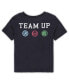Toddler Boys and Girls Black Marvel Team Up T-shirt
