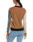 Фото #2 товара Brodie Cashmere Colorblock Cashmere Sweater Women's